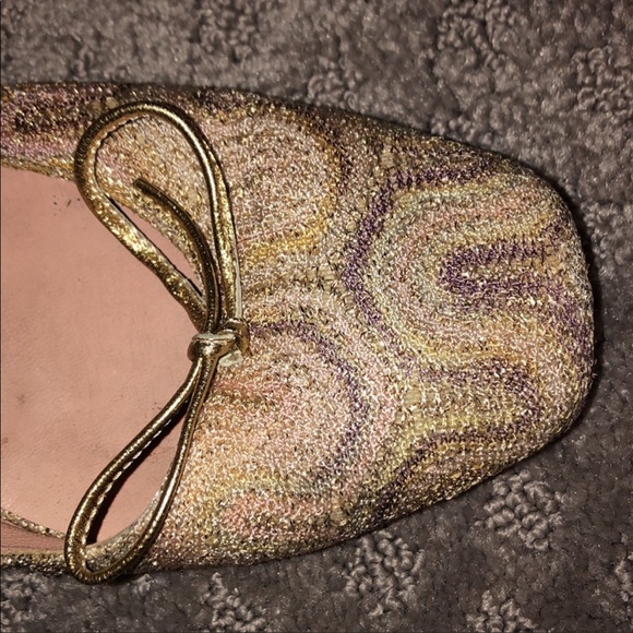 MISSONI shoes ballet flats cream and golden - Picture 3 of 11